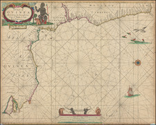 [ West Africa ]   A Chart of Guinea Describing the Seacoast from Cape de Verde to Cape Bona Esperanca