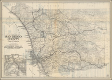 California and San Diego Map By Automobile Club of Southern California