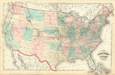 United States Map By Henry Francis Walling