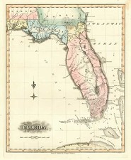 Florida Map By Fielding Lucas Jr.