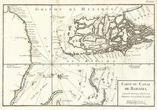 Southeast and Caribbean Map By Jacques Nicolas Bellin