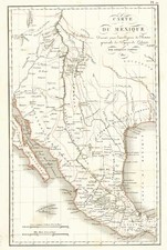 Texas, Southwest, Rocky Mountains and Mexico Map By Ambroise Tardieu