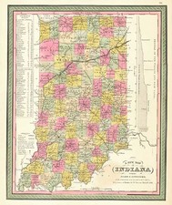 Midwest Map By Samuel Augustus Mitchell