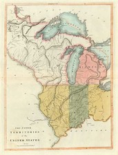 Midwest and Plains Map By Mathew Carey