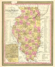 Midwest Map By Samuel Augustus Mitchell