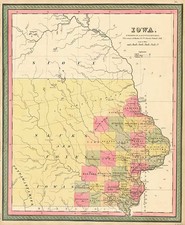 Midwest and Plains Map By Samuel Augustus Mitchell