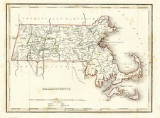 New England Map By Thomas Gamaliel Bradford