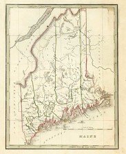 New England Map By Thomas Gamaliel Bradford