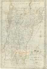 New England Map By James Whitelaw