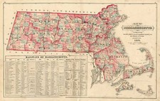 New England Map By O.W. Gray  &  Henry Francis Walling