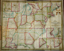 United States Map By Samuel Augustus Mitchell