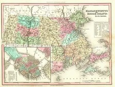 New England Map By Henry Schenk Tanner
