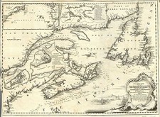 New England and Canada Map By Gentleman's Magazine