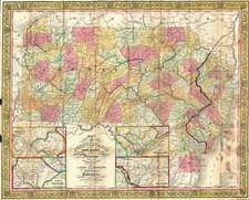 Mid-Atlantic Map By Samuel Augustus Mitchell