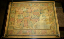 United States Map By Samuel Augustus Mitchell