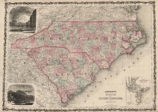 Southeast Map By Benjamin P Ward  &  Alvin Jewett Johnson