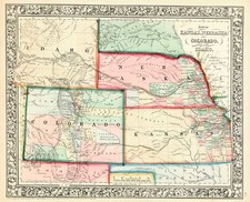 Plains, Southwest and Rocky Mountains Map By Samuel Augustus Mitchell Jr.