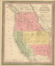 Southwest, Rocky Mountains and California Map By Thomas, Cowperthwait & Co.