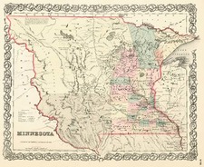 Midwest Map By Joseph Hutchins Colton