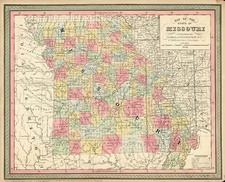 Midwest and Plains Map By Thomas, Cowperthwait & Co.