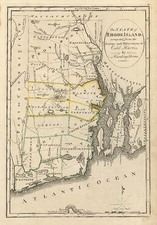 New England Map By Mathew Carey