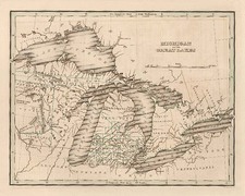 Midwest and Canada Map By Thomas Gamaliel Bradford