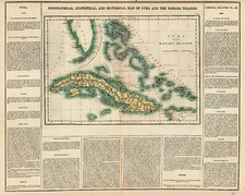 Caribbean Map By Henry Charles Carey  &  Isaac Lea