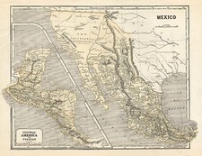 Southwest, Rocky Mountains, Central America and California Map By Sidney Morse  &  Samuel Breese