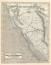 Southwest, Rocky Mountains, Baja California and California Map By Sidney Morse  &  Samuel Breese