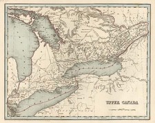 Midwest and Canada Map By Thomas Gamaliel Bradford