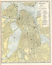 New England Map By George F. Cram