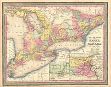 Midwest and Canada Map By Thomas, Cowperthwait & Co.