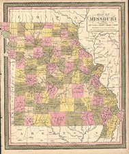 Midwest Map By Samuel Augustus Mitchell