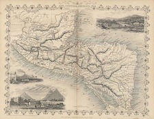 Central America Map By John Tallis