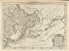 Alaska, Asia, Russia in Asia and Canada Map By London Magazine