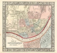 Midwest Map By Samuel Augustus Mitchell Jr.