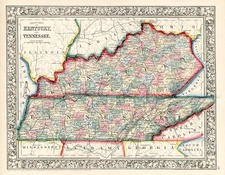 South Map By Samuel Augustus Mitchell Jr.