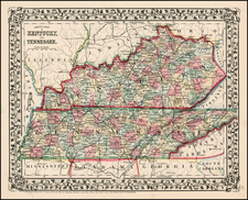 South Map By Samuel Augustus Mitchell Jr.