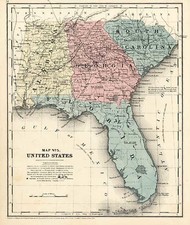 South and Southeast Map By Daniel Burgess & Co.