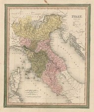 Europe and Italy Map By Henry Schenk Tanner