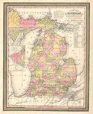 Midwest Map By Samuel Augustus Mitchell