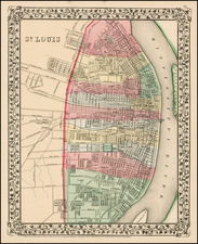 Midwest and Plains Map By Samuel Augustus Mitchell Jr.