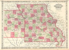 Midwest and Plains Map By Alvin Jewett Johnson