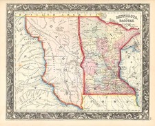 Midwest and Plains Map By Samuel Augustus Mitchell Jr.