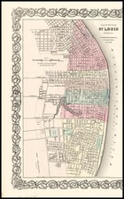 Midwest Map By Joseph Hutchins Colton