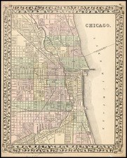 Midwest Map By Samuel Augustus Mitchell Jr.