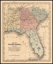 South and Southeast Map By Daniel Burgess & Co.