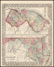 Mid-Atlantic Map By Samuel Augustus Mitchell Jr.