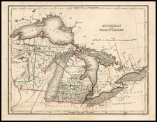 Midwest and Canada Map By Thomas Gamaliel Bradford