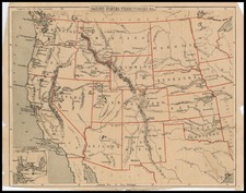 Plains, Southwest and Rocky Mountains Map By A. Guyot